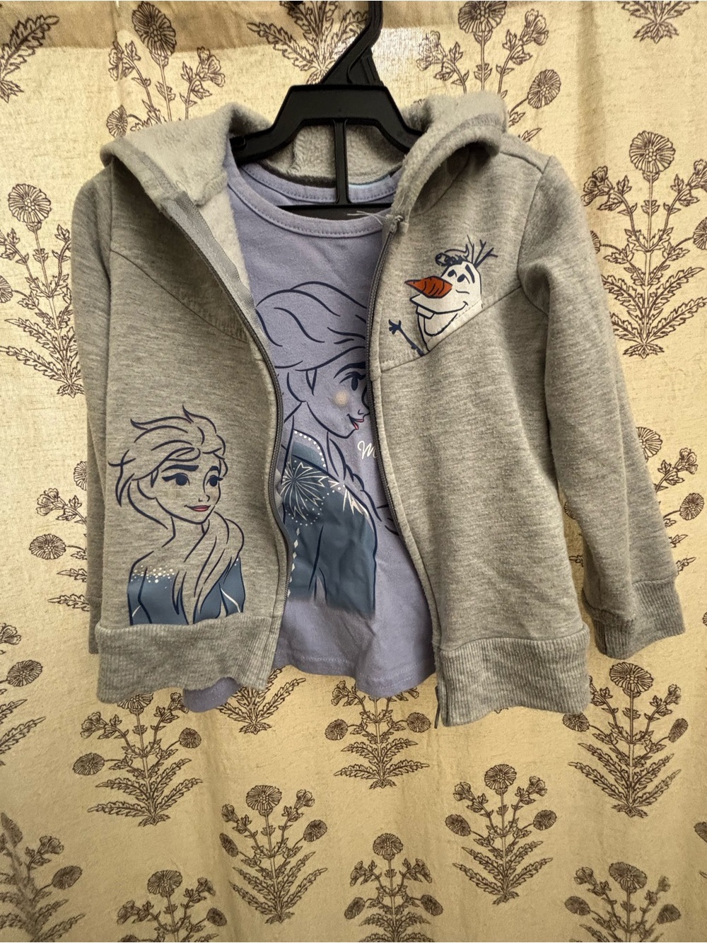 Disney Frozen Elsa & Olaf Hoodie + Matching Shirt Set